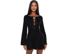 Мини-платье Free People Linney Velvet Mini из бархата с V-образным вырезом