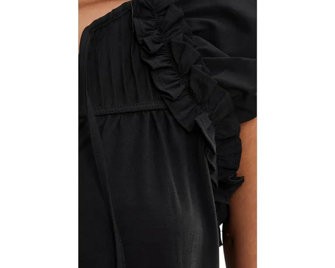 Топ Liverpool Los Angeles с короткими рукавами-фонариками и завязками