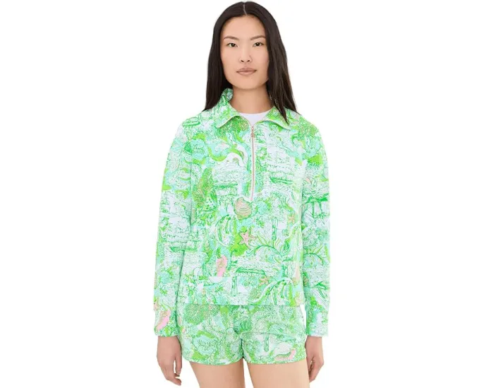 Lilly Pulitzer толстовка Eleni с защитой UPF 50+ и молнией