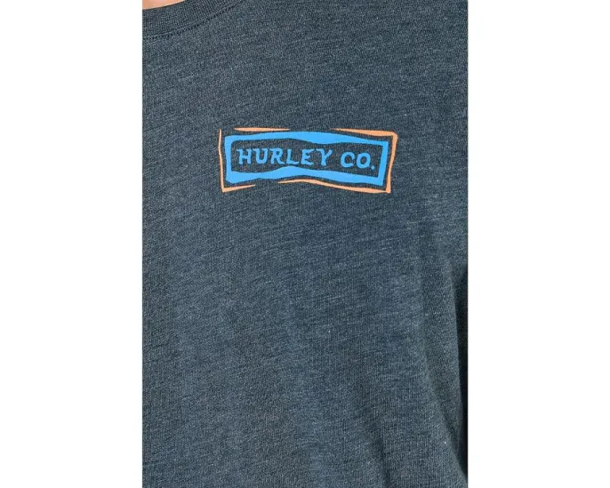 Hurley Journey Slub Short Sleeve футболка с круглым вырезом из смесового хлопка
