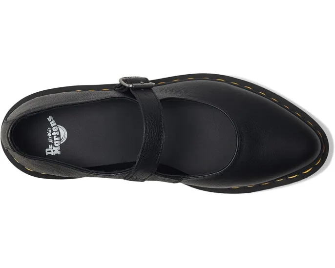 Балетки Elphie Mary Jane от Dr. Martens с острым носком и ремешком на пряжке