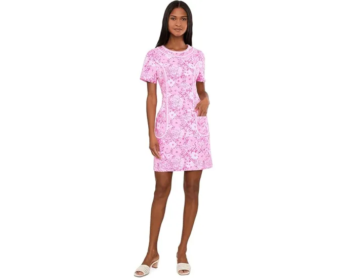 Платье Adetta Short Sleeve Stretch Shift Dress Lilly Pulitzer с кружевом
