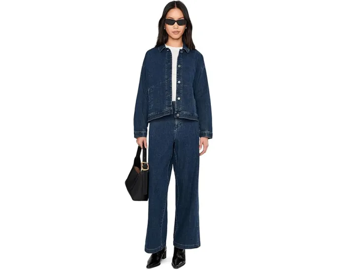 Eileen Fisher Широкие брюки полной длины из джинсовой ткани со стрейчем