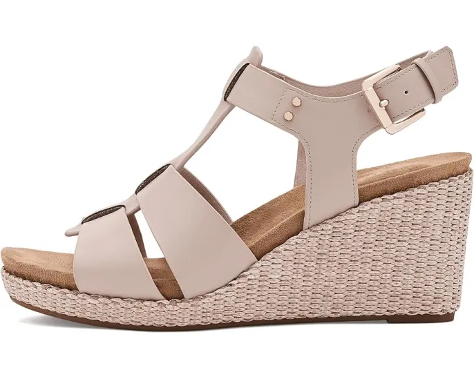 Клинья Rockport Belle с открытым носом и кожаным верхом