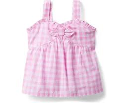 Janie and Jack блузка в клетку с сердцевидным вырезом и бантом