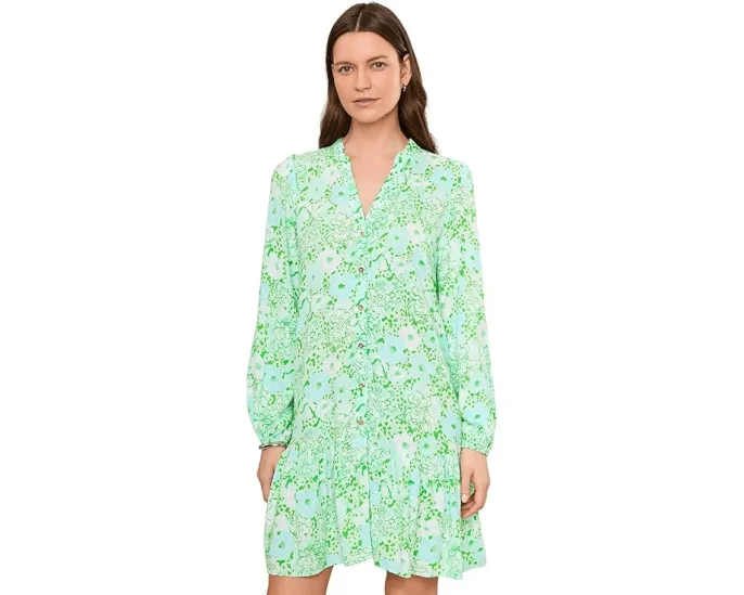 Туника Shaley Tunic Dress Lilly Pulitzer с воротником рюш и пуговицами