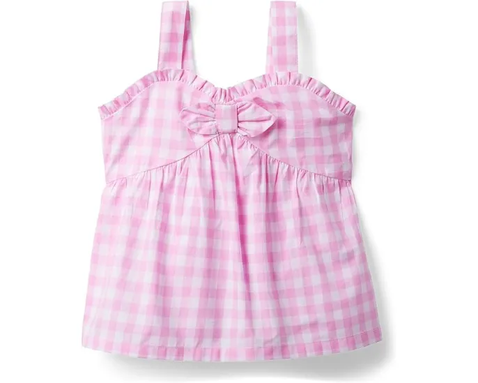 Janie and Jack блузка в клетку с сердцевидным вырезом и бантом