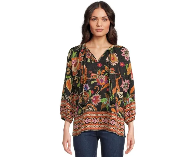 Блуза Margot с ярким цветочным принтом Johnny Was