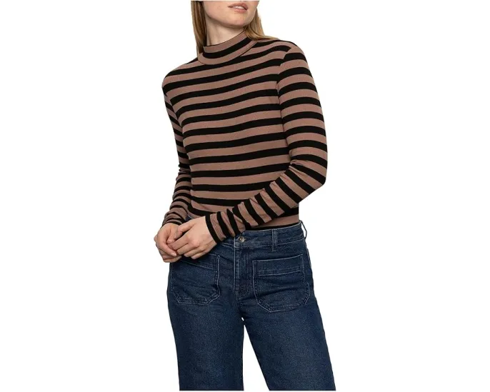 Базовый топ Sanctuary с длинным рукавом и высоким воротом