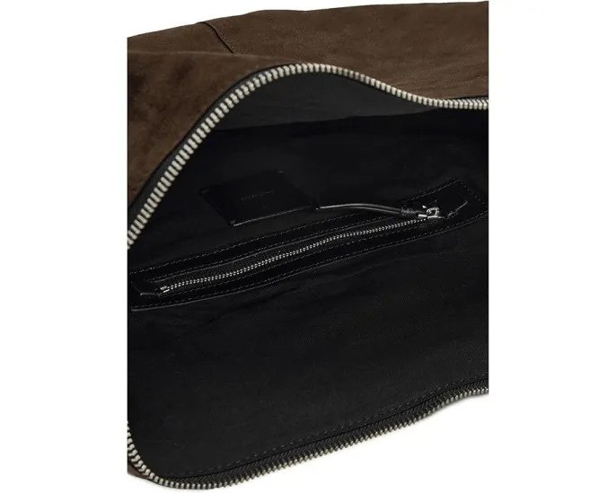 Сумка через плечо AllSaints Luna из мягкой замши в форме полумесяца