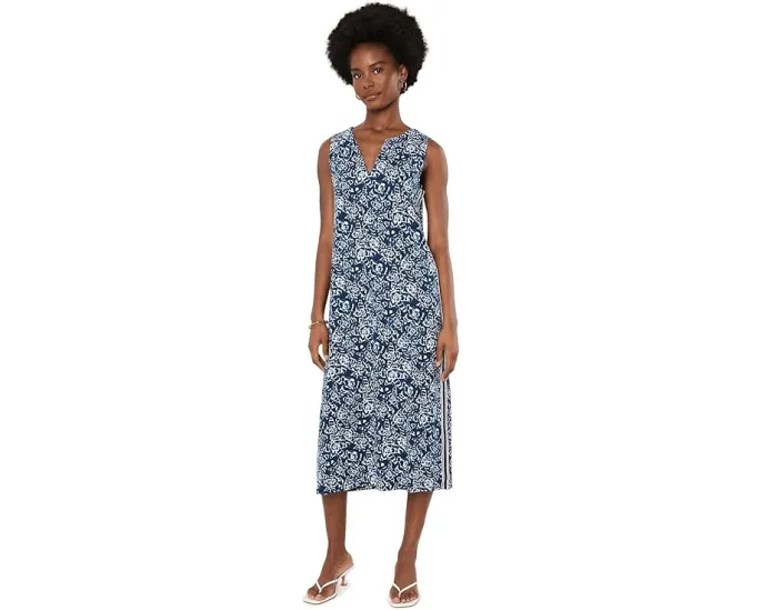 Платье NIC+ZOE Shibori Lilies Cora индиго мульти