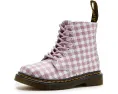 Dr. Martens 1460 Pascal детские ботинки на шнуровке с желтой строчкой и боковой молнией