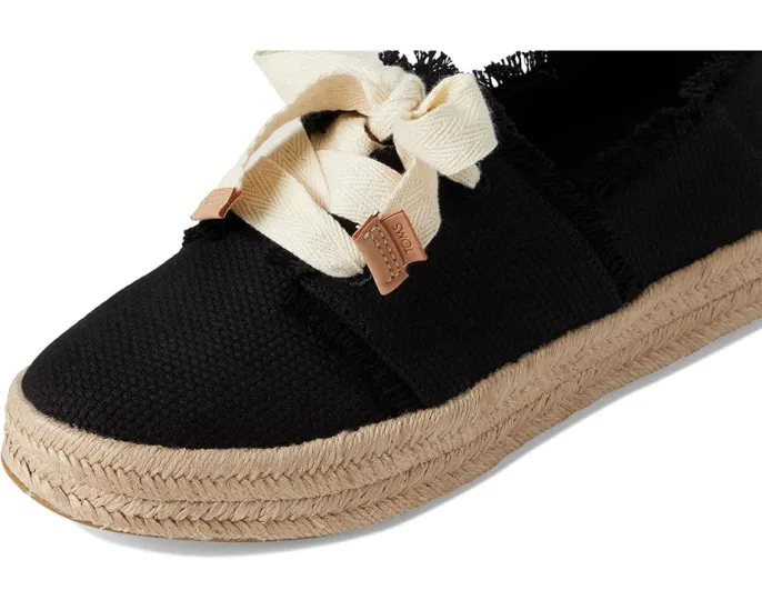 Кроссовки TOMS Carolina Lace-Up на платформе с кружевной шнуровкой