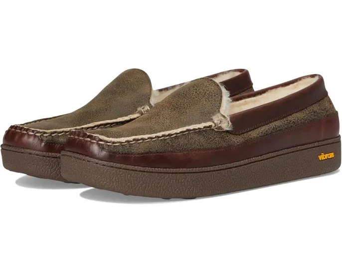L.L.Bean Уютные тапочки Lodge Moc с овчиной и подошвой Vibram в стиле мокасин