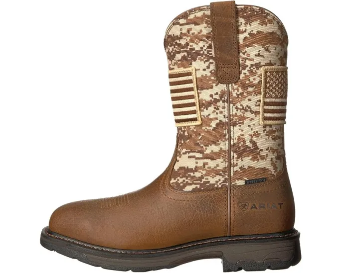 Рабочие ботинки Ariat Workhog Patriot с защитным стальным носком и квадратным мысом