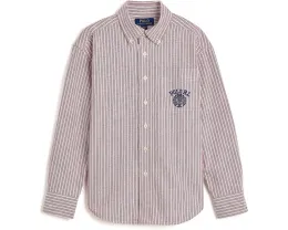Рубашка оксфордская в полоску хлопковая для детей Polo Ralph Lauren