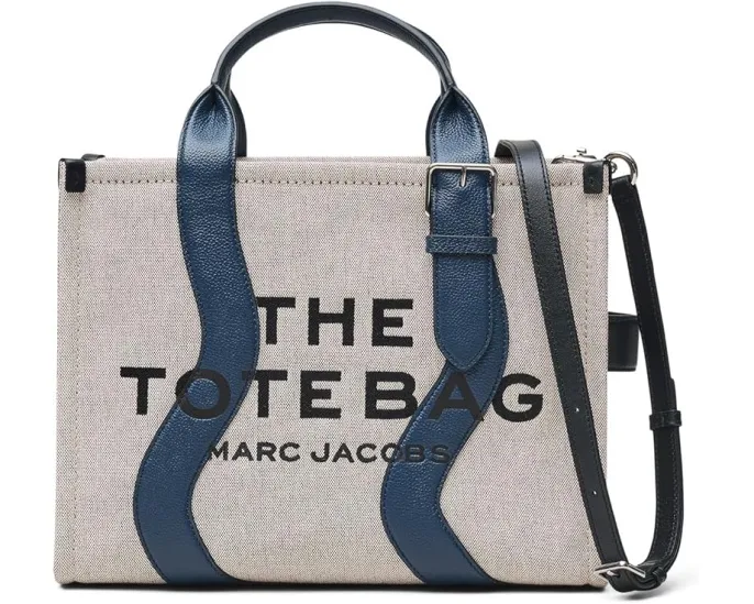 Сумка-тоут Marc Jacobs среднего размера из холста с волнообразным принтом