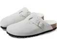 Классические сабо Boston с овчиной из мягкой замши Birkenstock