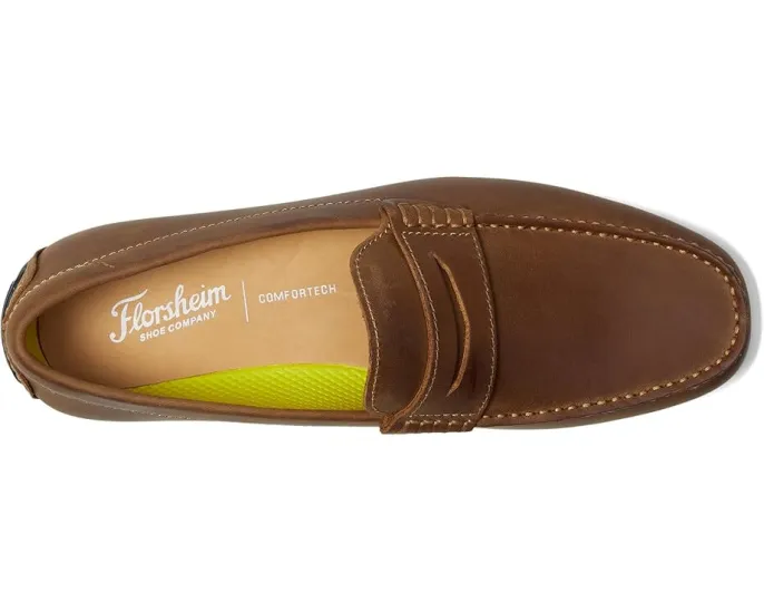 Florsheim водительки Motor Smooth Moc Toe Penny с подошвой для вождения