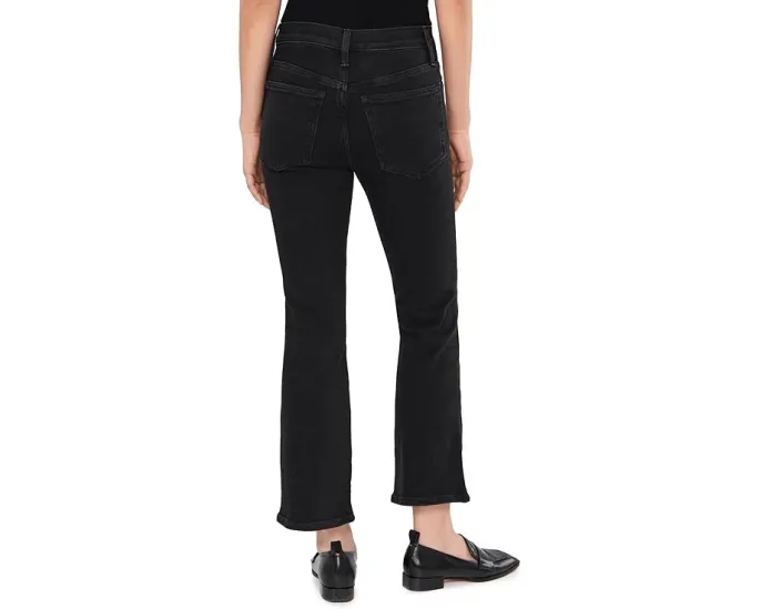 Облегающие расклешенные укороченные джинсы Madewell в цвете Black Rinse