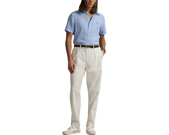 Классическая льняная рубашка с коротким рукавом от Polo Ralph Lauren