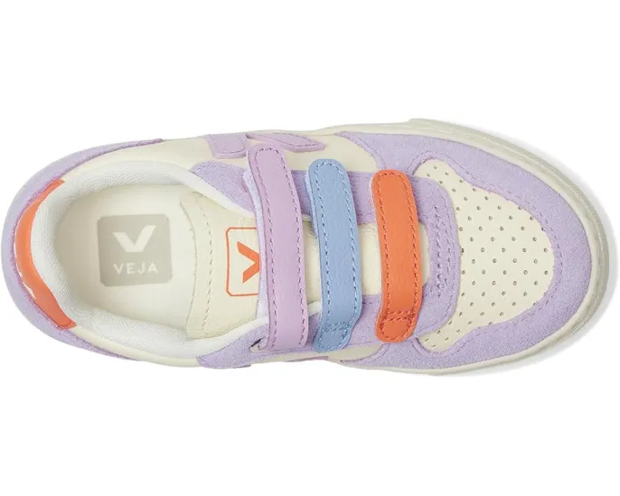 VEJA Kids Детские кроссовки Small V-10 из мягкой замши на липучках