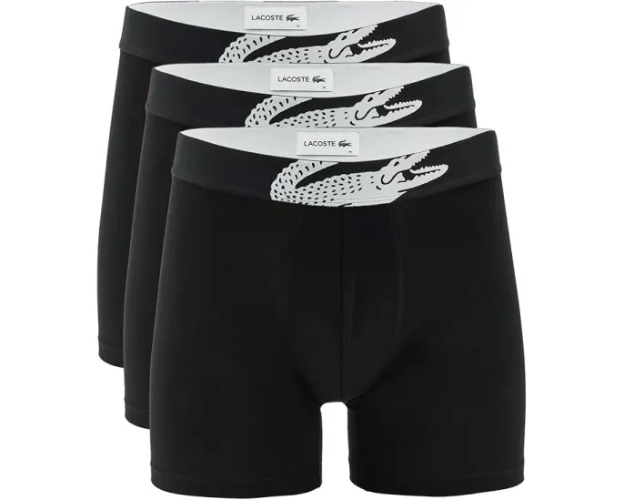 Набор из 3 боксеров Lacoste 3-Pack Crocodile Logo Boxer Briefs с логотипом крокодила