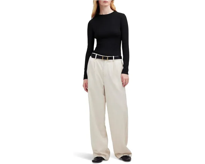 Свитер Madewell Modal Rib Long Sleeve Crewneck с ребристой вязкой