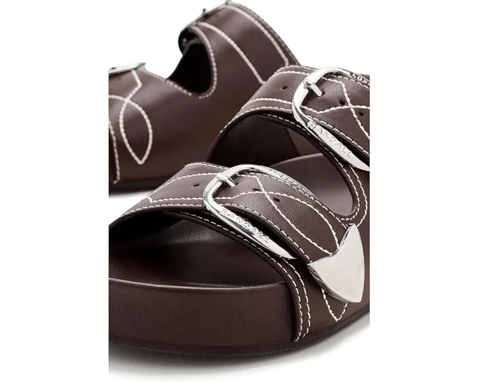 Loeffler Randall Сандалии Nico с двумя ремешками и пряжкой из кожи Nappa