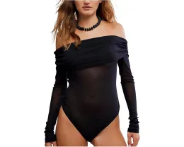 Боди Forget Me Not от Free People из сетки с открытыми плечами