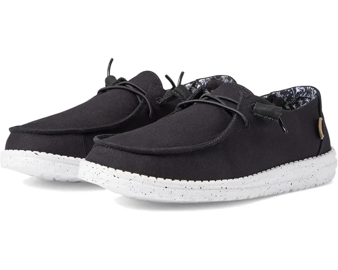 Повседневные слипоны Hey Dude Wendy Basic Wide с эластичной панелью и легкой подошвой