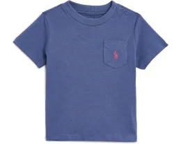 Детская хлопковая футболка с карманом Polo Ralph Lauren