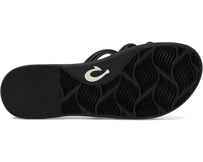 Сандалии OluKai Tiare Slide с кожаной стелькой и шнуровкой