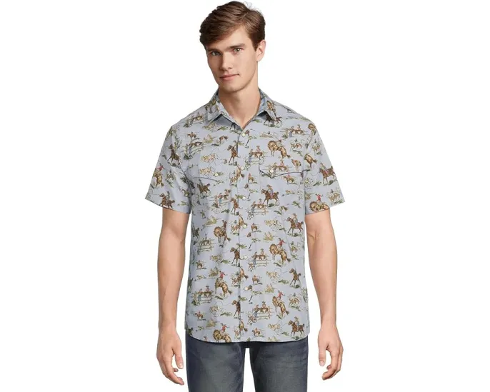 Короткая рубашка Pendleton Laramie Shirt из хлопка с уникальным принтом