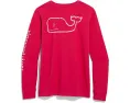 Футболка Garment-Dyed Vintage Whale Long-Sleeve Pocket Tee Vineyard Vines с длинным рукавом