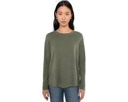 Eileen Fisher Футболка с длинным рукавом и круглым вырезом из органического льняного джерси