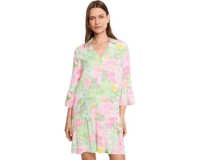 Туника Lilly Pulitzer Rayanna Tunic Dress с свободным кроем и воланами