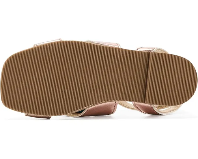 Металлические сандалии Janie and Jack с квадратным носком и регулируемой застежкой