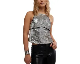Топ Free People James Sequin с пайетками на тонких регулируемых бретелях