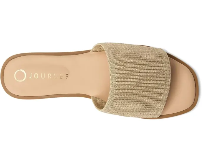 Сандалии Journee Collection Prisilla с плоской подошвой и одной полосой