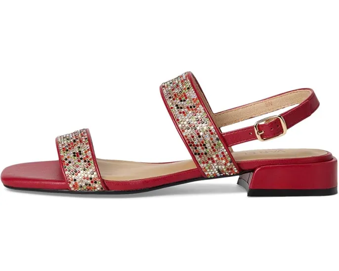 Босоножки Vaneli Emmey с камнями на квадратном носке и устойчивым каблуком