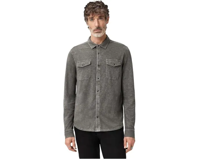 John Varvatos Arvon вязаная рубашка в стиле вестерн с карманами