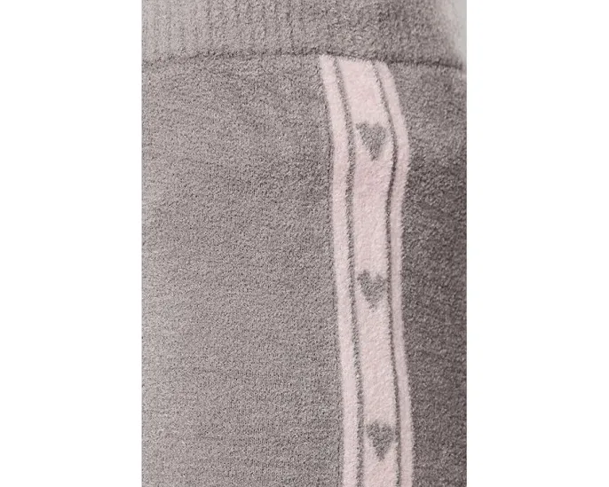 Джоггеры Barefoot Dreams CozyChic Ultra Lite Heart Stripe с контрастной полосой и сердцем