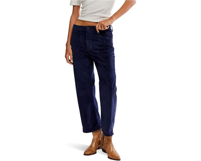 Джинсы Free People Deep Trance Cord с низкой посадкой и прямым кроем