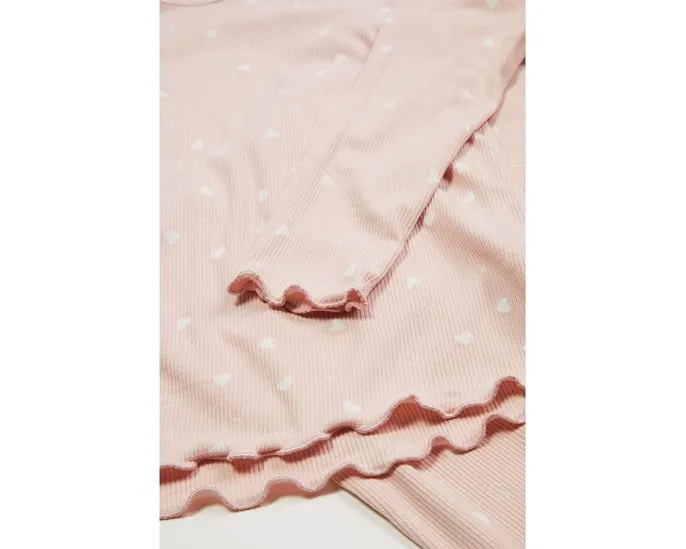 Barefoot Dreams Kids комплект Soft Ribbed с принтом мини-сердец