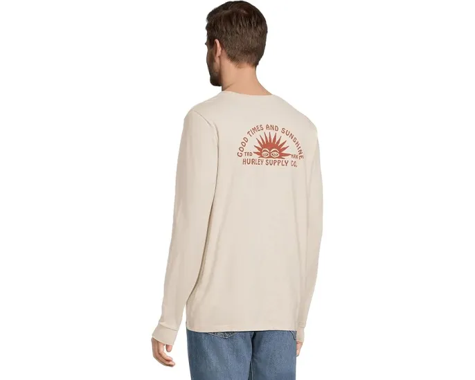 Футболка Hurley Sunshine Slub с длинным рукавом и позитивным принтом