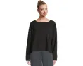 Топ Eileen Fisher из велюра с лодочкой и прямым кроем