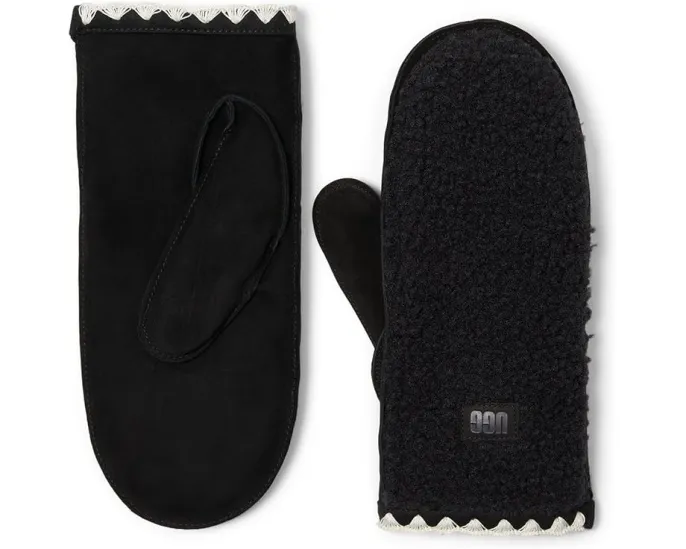 Варежки Uggfluff Scalloped Mitten с фасонным краем и логотипом UGG