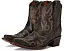 Ботинки Corral Boots L5917 с боковой молнией и вышивкой черно-коричневого цвета