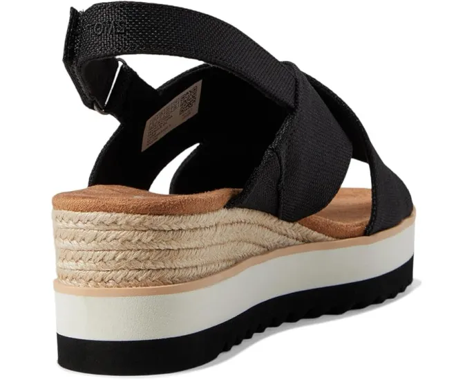 Босоножки TOMS Diana Crossover на платформе с перекрещенными ремешками